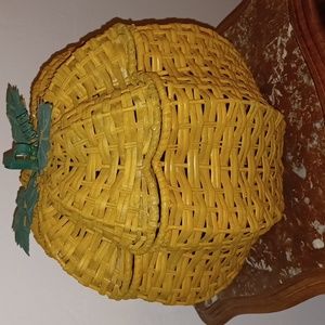 Vintage Wicker Pumkin